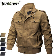 Tacvasen Tactical Mens Cargo Jacket Cotton Coat Winter Casual Work Bomber Jacket picture