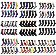 Gelante Men's Dress Socks Funky Fashion Casual Cotton 12 Pairs size 10-13 picture