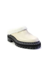 Proenza Schouler Womens Leather Shearling Slip On Clogs Loafers White Size 36 6 picture