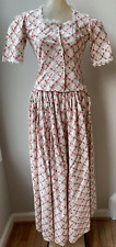 Vintage Antique Hand Made Country Blouse Skirt & Bonnet  YY703 picture