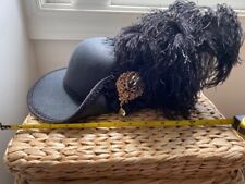 MINI Black Renaissance Hat, Cavalier Hat, Pirate hat, 3 Musketeer Hat picture