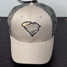 NEW South Carolina Hunting Snapback Hat Cap Camo Beige Mesh-Back Realtree NWT picture