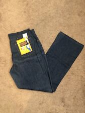 vintage wrangler dark wash flare jeans size 36x32 deadstock NWT 70s made in USA picture