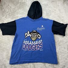 VTG Tazmanian Devil Taz Hooded Shirt 1993 Jostens - Sz L - Dodgers Faded picture