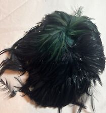 Ladies Hat From Taiwan. Black. 1930s. Embellished With Feathers picture
