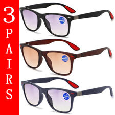 3Pairs Men Bifocal Reading Glasses Reader Sunglasses progressive Bifocal Lens picture