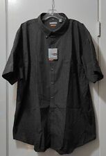 Van Heusen Men's Black/White Ultimate Traveler Short Sleeve Shirt Size XXXL picture