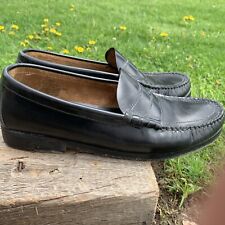 Town craft Black Penny Loafers Men’s Size 9 D Leather Unisex picture