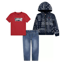 LEVI'S Toddler Boys Jacket,  Jeans, Tee - 3-piece Set - Size: 3T picture