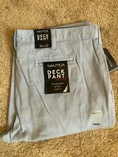 NWT Men's Nautica Flat Front Classic Fit Deck Pants Chino Waist 34/36/38