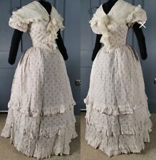 1900s Two Piece Cotton Victorian Gown xs-s picture