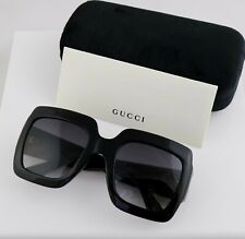 Gucci GG0053S 001 54mm Square Black Women Sunglasses with Light Grey Lens picture