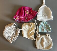 Lot of 6 Baby Girl Hats Beanies Bonnetts Sun Hat picture