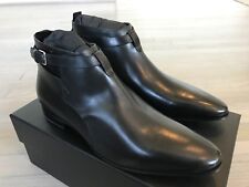 1,200$ Saint Laurent Black Leather Ankle Boots size US 15, Made in Italy picture
