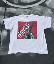 Vintage 90s Coca-Cola Coke Promo Fruit Of The Loom Tee Shirt Mens Large White picture