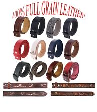 Gelante FULL GRAIN Genuine Leather Belt Strap without Buckle UNISEX BELT picture
