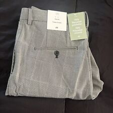 NWT Men’s H&M Slim Fit Gray Plaid Dress Pants 70% Recycled Polyester 32 X 30.5 picture