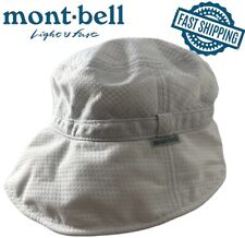 MONT BELL MEN'S WAFFLE HAT WIDE BRIM TAN PACKABLE BUCKET MEDIUM SILVER FAST SHIP picture