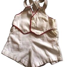 6/12m 1t BOYS Vintage 1950's Romper Shorts Cotton Playsuit Overall johnston USA picture