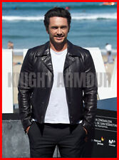 Celebrity James Franco Black Leather Jacket Genuine Lambskin Leather picture