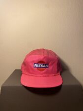 Vintage Hot Pink Nissan Rope Trucker Hat W/Adjustable Hat picture