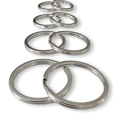 EDO GOT Non-magnetic Key Rings Brass Metal Split Rings Assorted Sizes 8-Pack picture