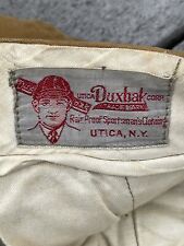 1930s  Duxbak Canvas  Sz 38 Wide Leg Hunting Pants Tan Workwear Vintage Utica NY picture
