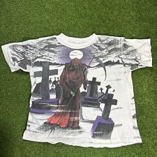 Vintage 1994 Truth Sports Grim Reaper AOP Shirt Size X-Large XL *Print Cracking* picture