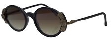 Vintage Silhouette M3133 6055 Black Gold Oval Sunglasses Austria W/ NEW LENSES picture