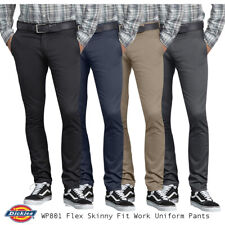 Dickies Men's WP801 Flex Skinny Fit Straight Leg Twill Work Uniform Pants picture