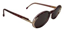 Vintage Metzler 5362 Purple Gold Oval Sunglasses Germany W/ NEW LENSES picture