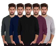 Men's V-Neck Sweater Slim Fit Pullover Long Sleeve Casual Cotton Jumper picture