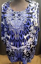 Beautiful J M Collections Blouse 3/4 Sleeves Scoop Neck Lk Nw Size L picture