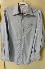 BROOKS BROTHERS Button Down  Blue Check Dress Shirt Men's Size 16 - 4/5 picture