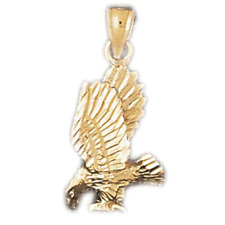 Flying Eagle Charm Pendant 14k Gold picture