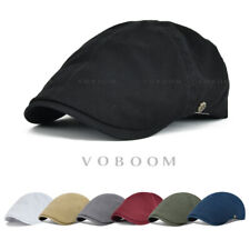 Voboom Solid Cotton Gatsby Cap Mens Ivy Hat Golf Driving Flat Cabbie Newsboy Cap picture