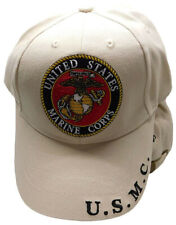 US Marine Corps Khaki Cover- USMC EGA Hat- United States Marines Baseball Cap picture