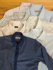 Lot of 7 Eton Zegna Canali Button Down Shirt Various Size 16 - 17 picture