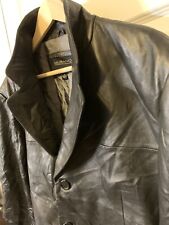 MURANO Men’s Sz XL Black Leather Jacket Lamb Skin picture