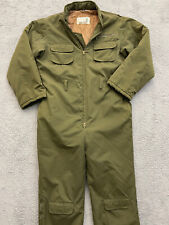 VINTAGE Fieldmaster Insulated Coveralls Mens Size 42 Green Quilted Hunting picture