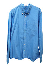 BD Baggies Mens Shirt XL Teal Blue White Checkered Long Sleeve Button 1919 picture