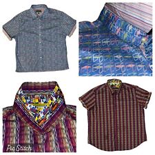 NEW Robert Graham Lot of 2 Short Sleeve Button Up Shirts Colorful 3X Flip Cuff picture