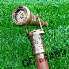 Brass Engraved 1920 Dollond London Victorian Telescope Compass Working On Top picture