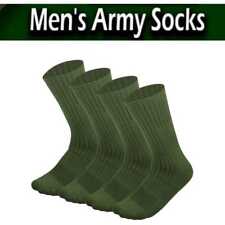4 Pairs Men's Army Military Boot Socks Combat Trekking Hiking Size 10-13 ,13-15 picture