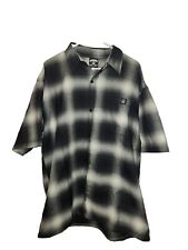 Lowrider Veterano button-up plaid collar shirt - Men's - Large - Black & Grey picture