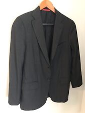 Isaia Napoli Aquaspider Super 160s Wool Solid Charcoal Gray Jacket 38S picture