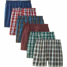 3-12 pack Men's Checker Plaid Shorts Assorted Cotton Boxers Trunks Underwear picture