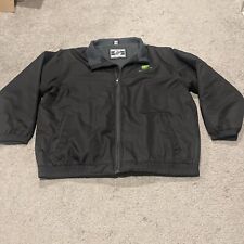 John Deere Men's 2XL Jacket Destinations Black Full Zip Fleece Lined picture