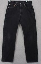 Vintage Levi 501 Jeans Men 32 x 30 Y2K 2000 Black Denim Button Fly Straight Leg picture