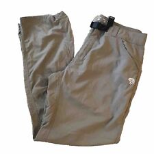 Mountain Hardware Lightweight Hiking Pants Mens Sz Lg Khaki Belted Outdoor Camp picture